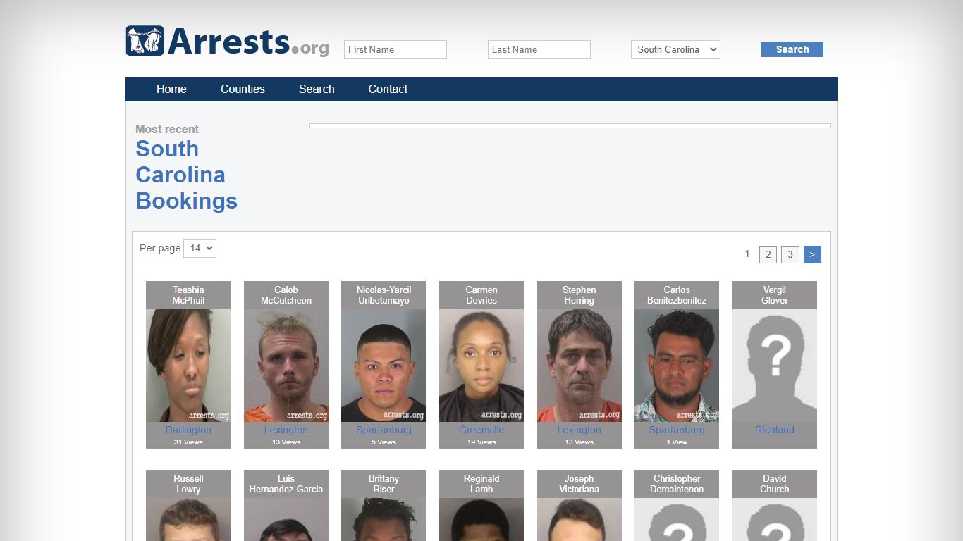 South Carolina Arrests and Inmate Search